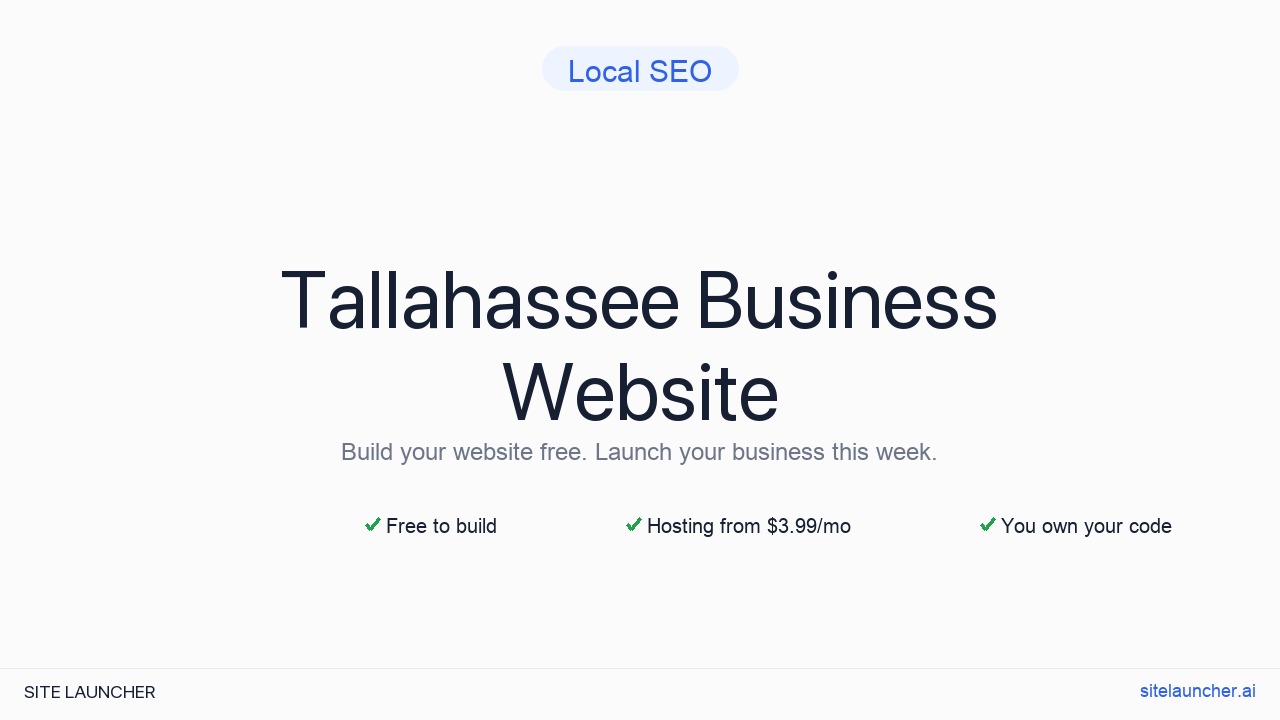 How to Build a Website for Your Tallahassee Business (Free and Fast)