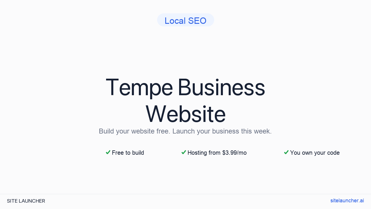 How to Build a Website for Your Tempe Business (Free and Fast)