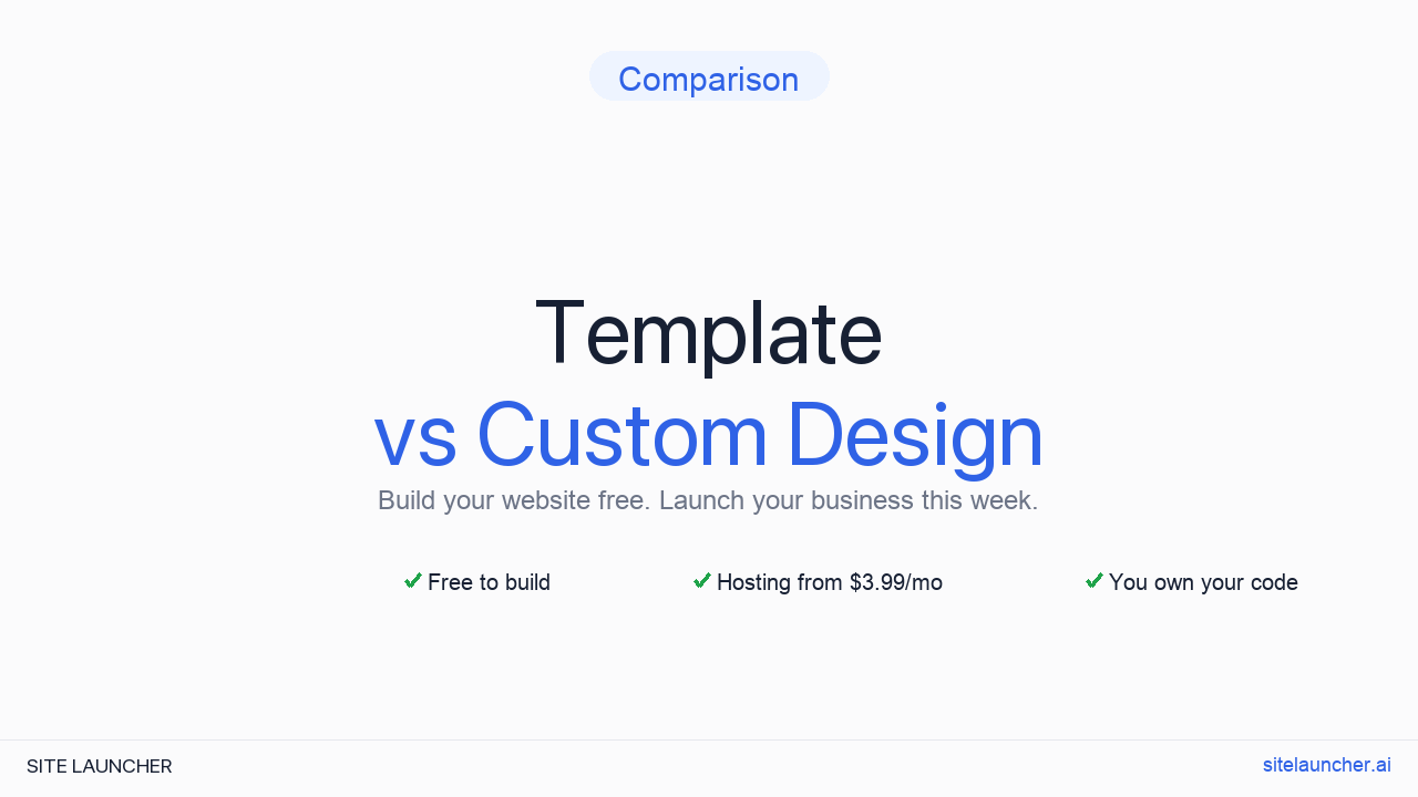 Template vs Custom Design
