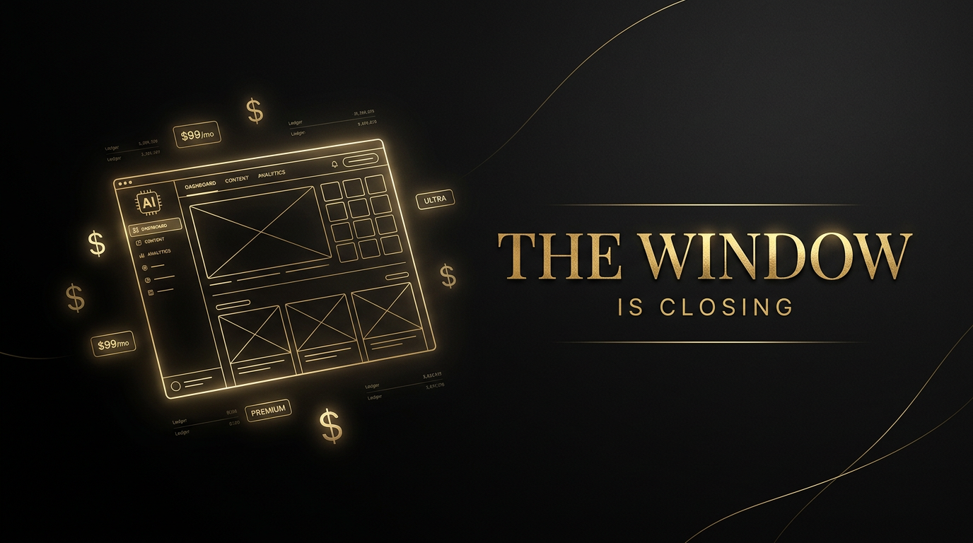 The Window Is Closing: Why the Biggest Opportunity of the AI Era Won't Last