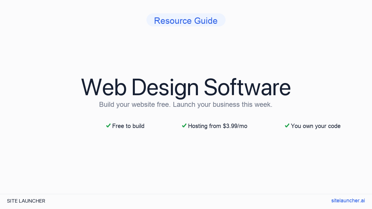 Web Design Software