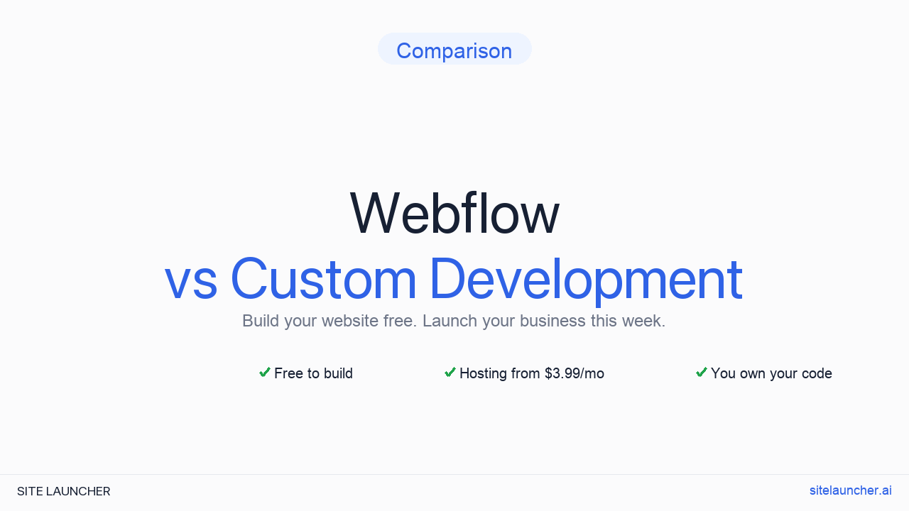 Webflow vs Custom Development: The Real Costs