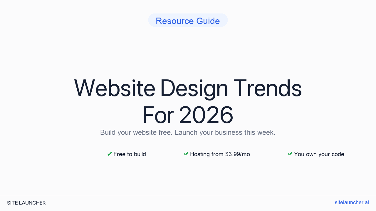 Website Design Trends For 2026