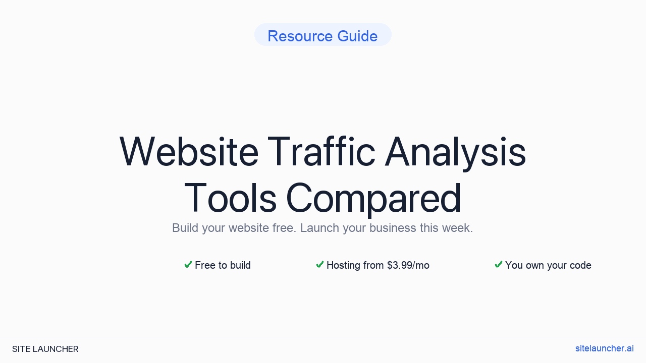 Website Traffic Analysis Tools Compared