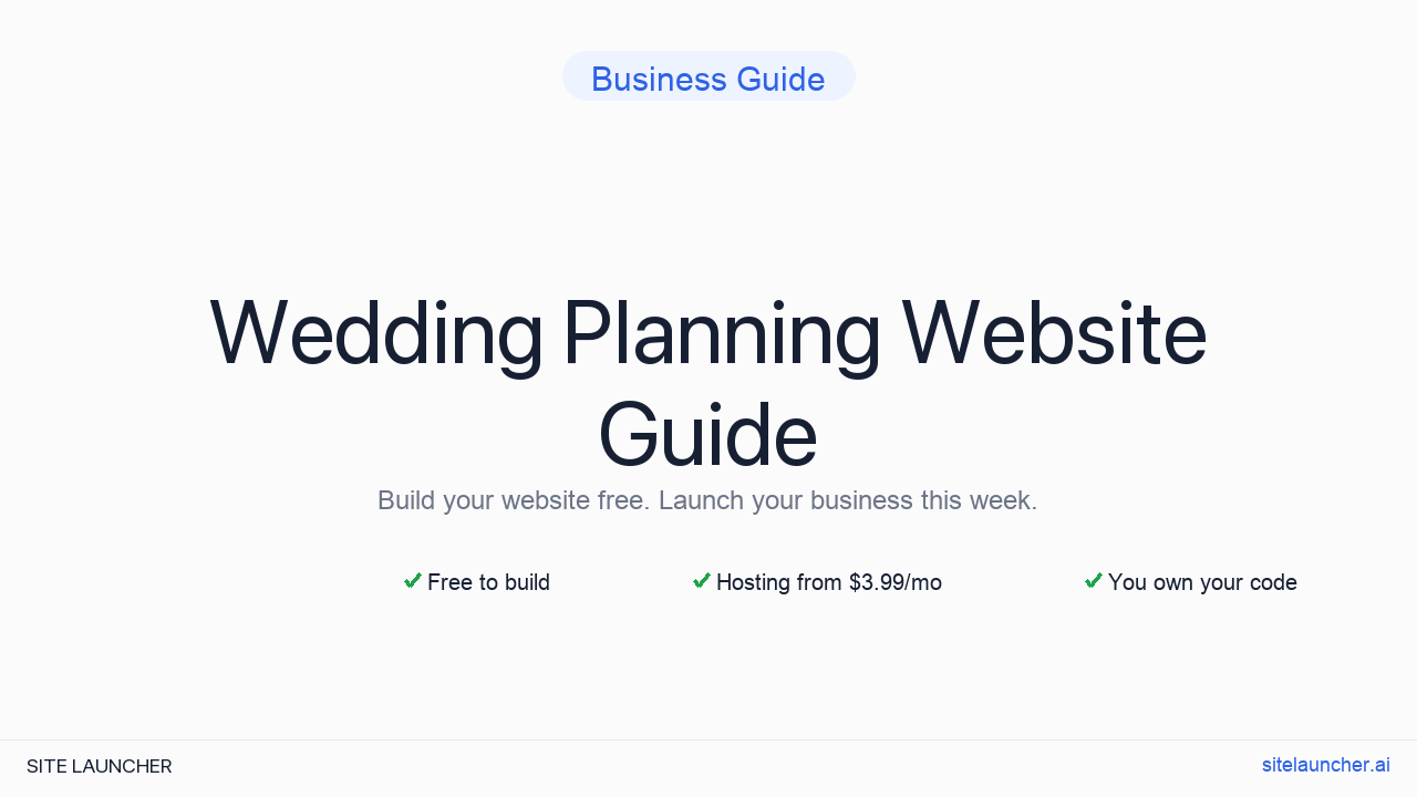 Best Website For Wedding Planning