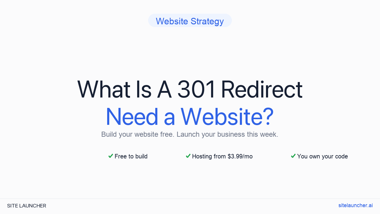 What Is A 301 Redirect