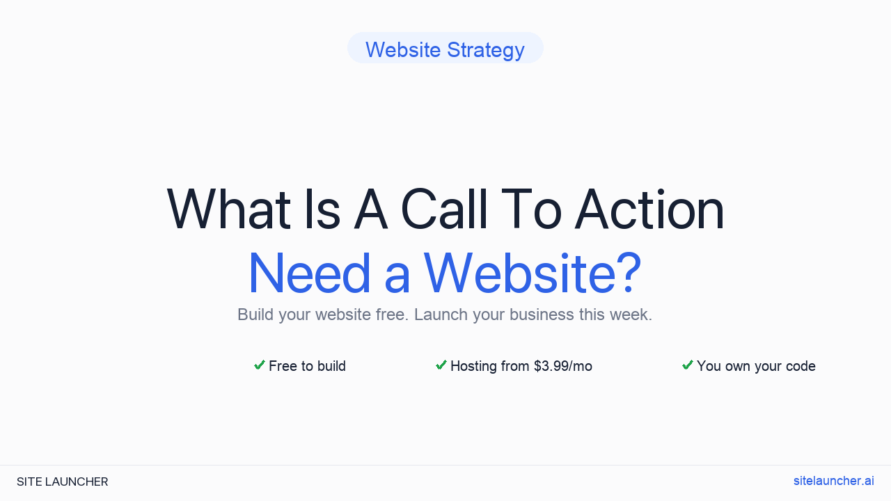 What Is A Call To Action
