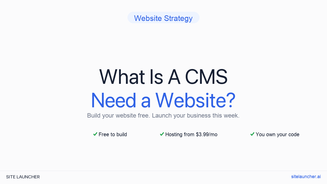 What is a CMS