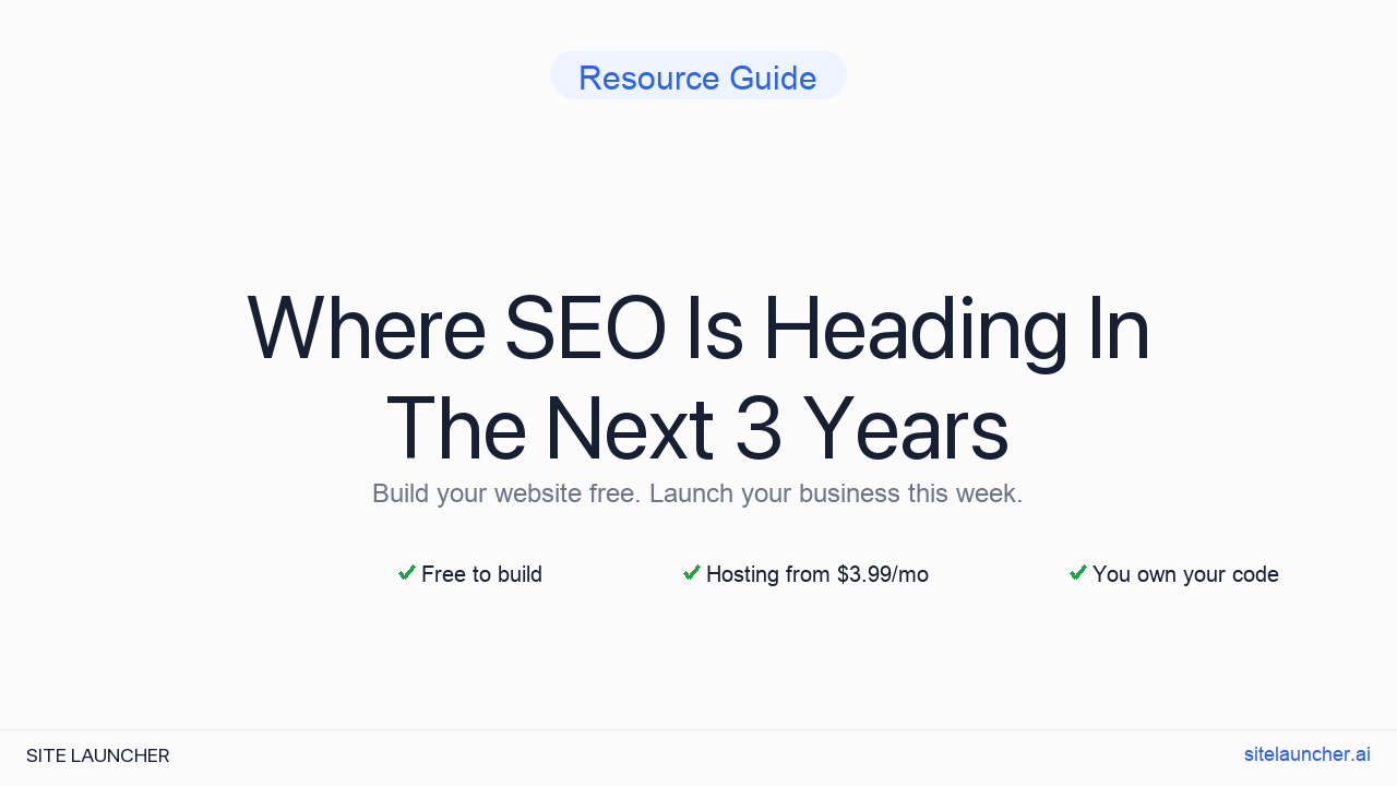 Where SEO Is Heading In The Next 3 Years
