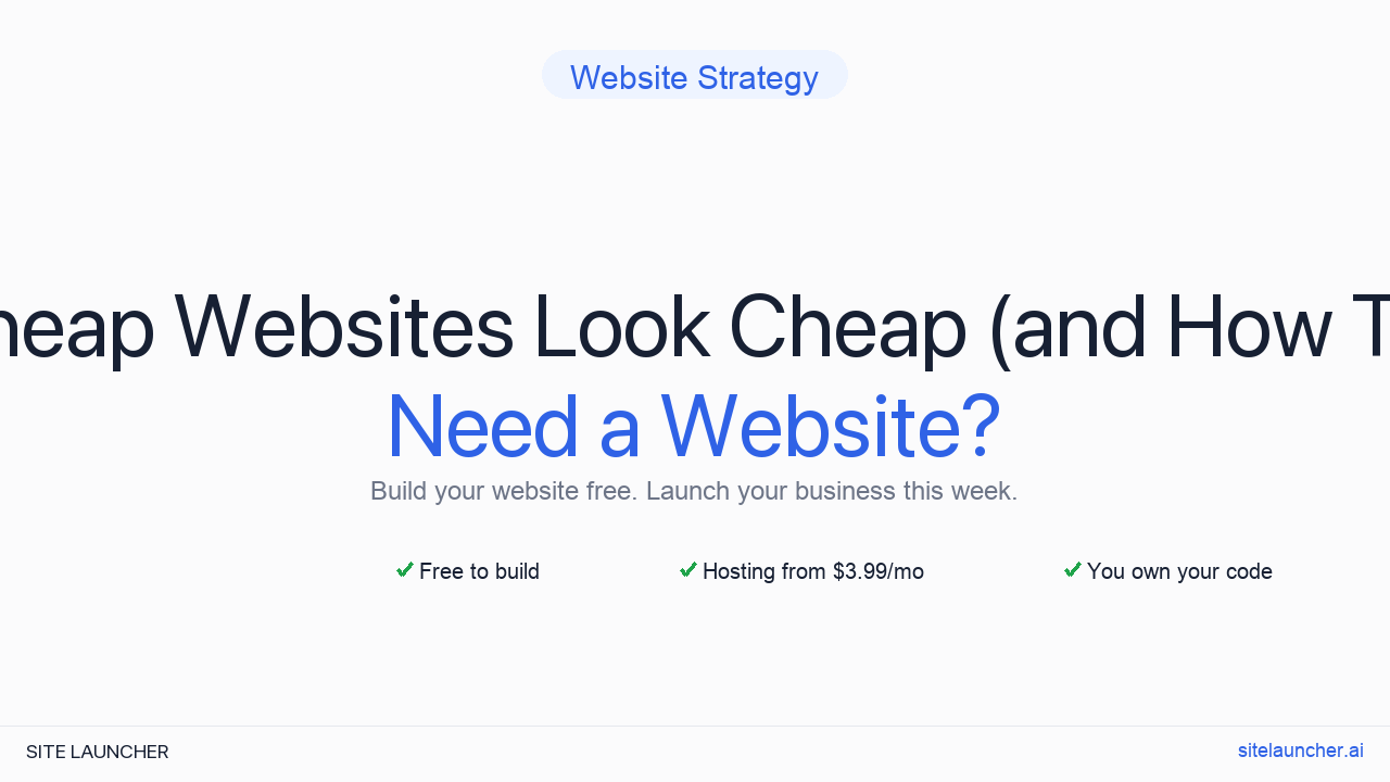 Why Cheap Websites Look Cheap (and How To Fix It)