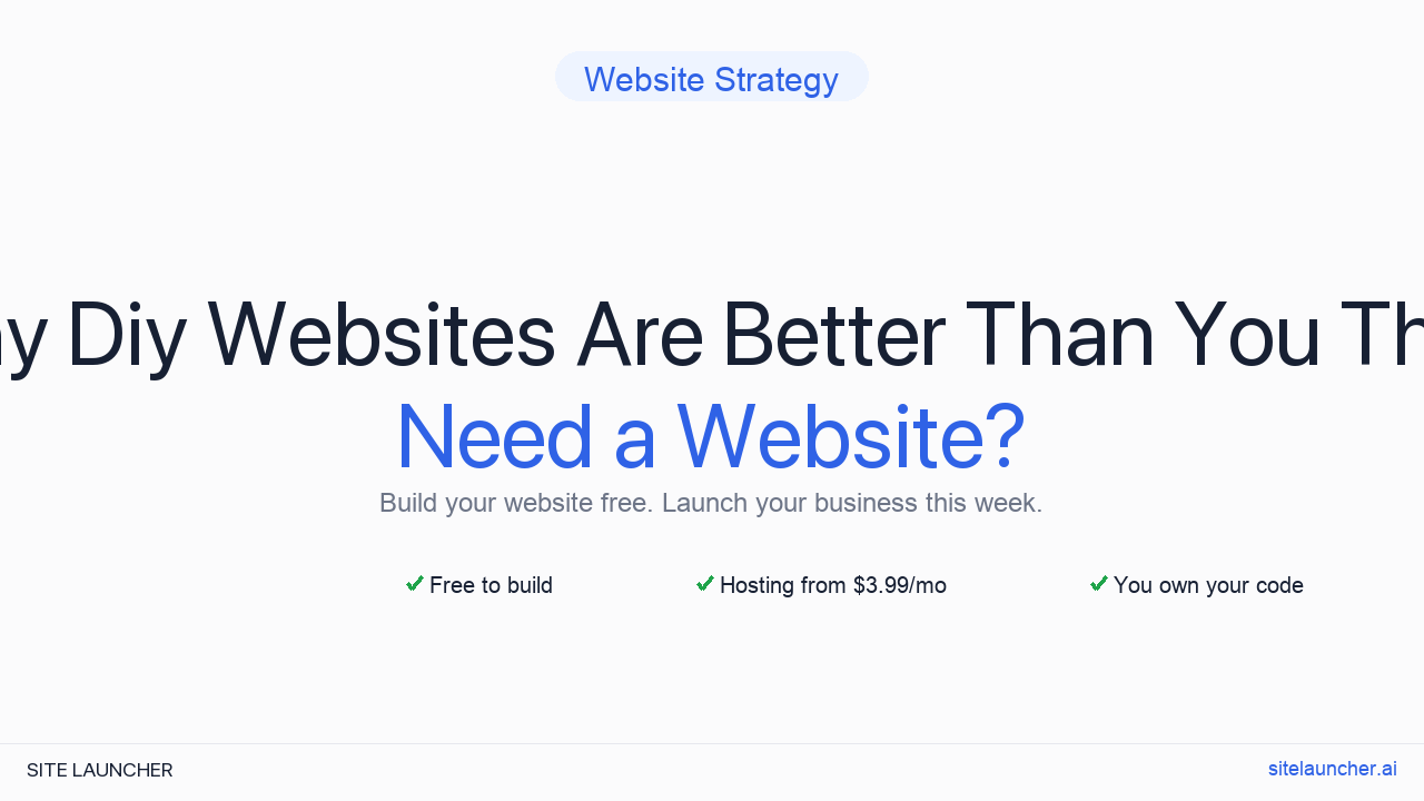 Why Diy Websites Are Better Than You Think