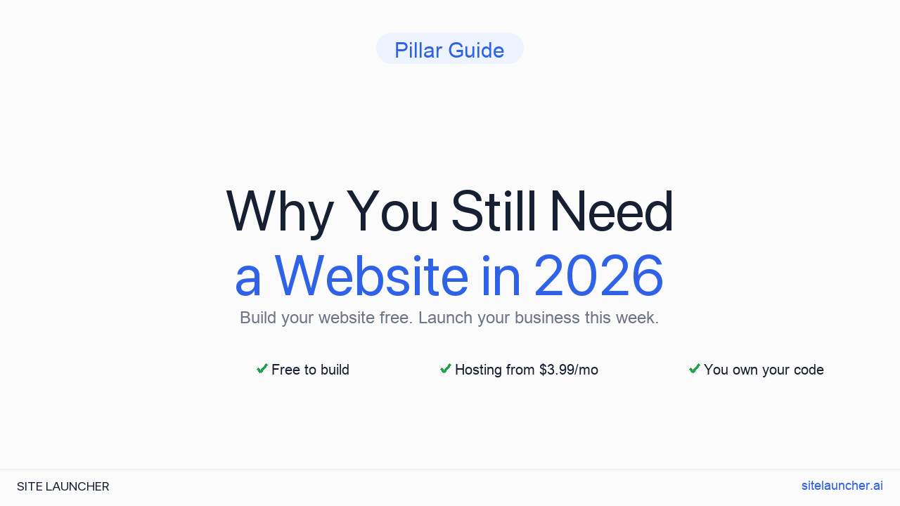 Why You Still Need a Website in 2026
