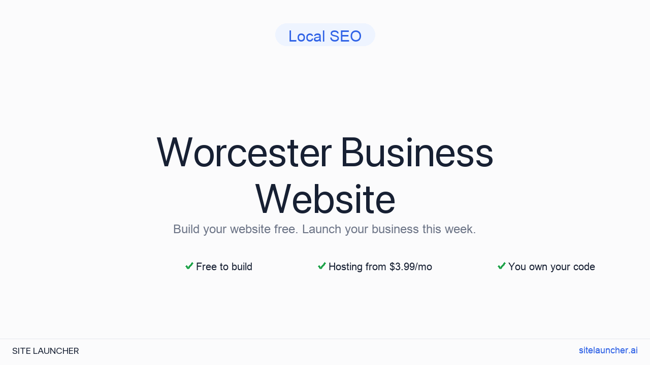 How to Build a Website for Your Worcester Business (Free and Fast)